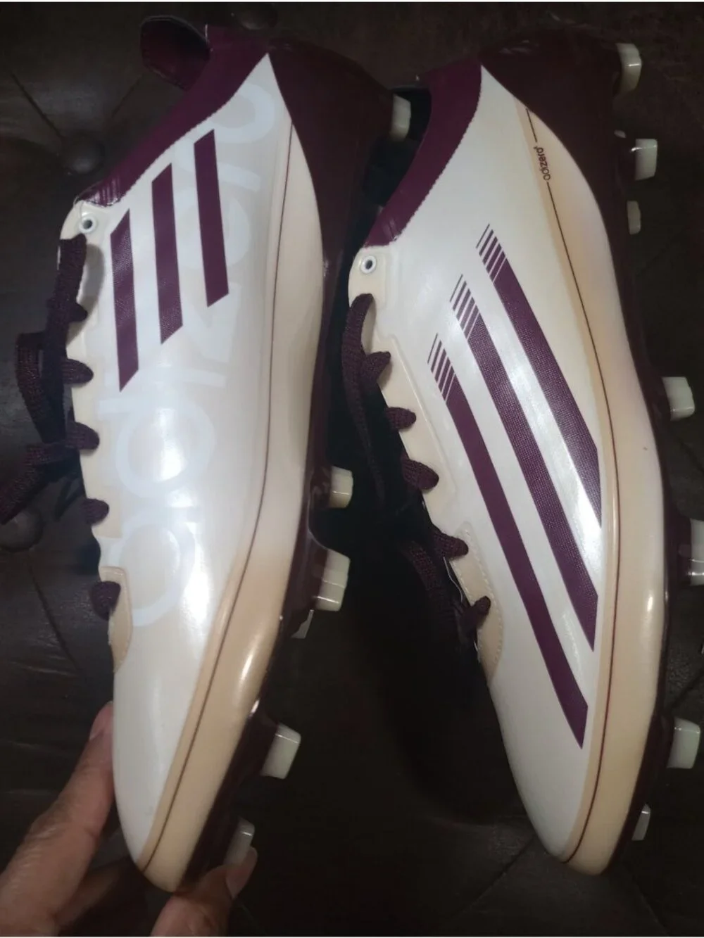New Marrón/Purple Adidas Adizero 5-Star Soccer/Football Cleats Mens Size 15